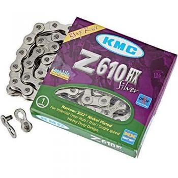 KMC Z610HX 1-fach Chain // 112 Glieder, Dimensiones:1/2×3/32´´, Variante:Silber