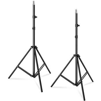 OMBAR Soporte de Iluminación Ajustable 78-200cm de Aleación de Aluminio, Soporte Trípode de Luz para Fotografía, para Fotografía de Iluminación, Vídeo, Retrato, Reflectores, Softboxes, Parasoles.