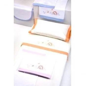 Triptico Percal clasico para Minicuna Blancoros