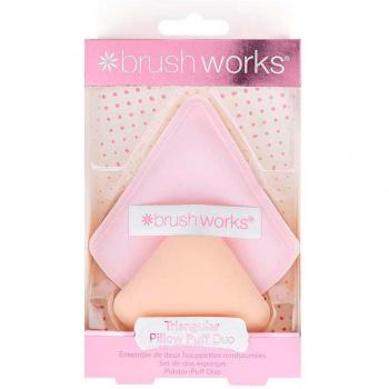 Brushworks Triangular Makeup Puff Duo - Soft Sponge Applicators
