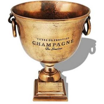 vidaXL Enfriador de champán copa trofeo marrón cobre