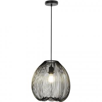 Jaula - Lámpara moderna urbana de metal negro 35 cm