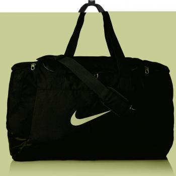 Nike Club Team Swoosh Duff M - Bolsa para hombre, color negro / blanco, talla única