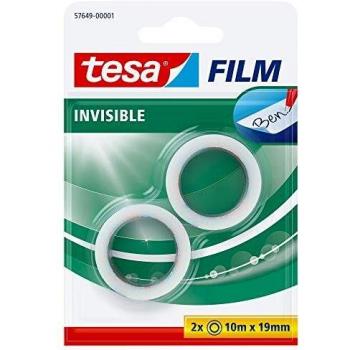Tesa Film Mate Invisible 10 m x 19 mm - 2 Rollos Blister