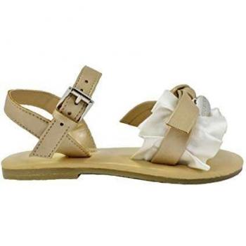 Guess Sandalo Guess ROUCHES - Sandalias de Vestir de Cuero para niña Dorado Dorado Dorado Size: 27 EU