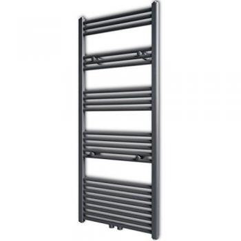 vidaXL Radiador toallero de baño recto gris 600 x 1424 mm