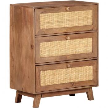 Aparador de madera maciza de mango 61x35x76 cm