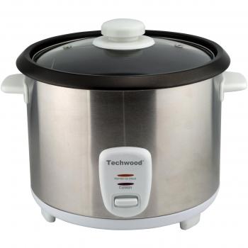 Arrocera Multifuncional Techwood TCR-186 - 1,8L, 700W, Acero Inoxidable, Mantenimiento Caliente y Apagado Automático