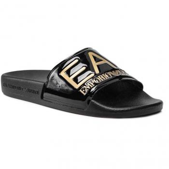 Chanclas para Hombre Armani EA7 en Color Negro con Logo Maxilogo 40