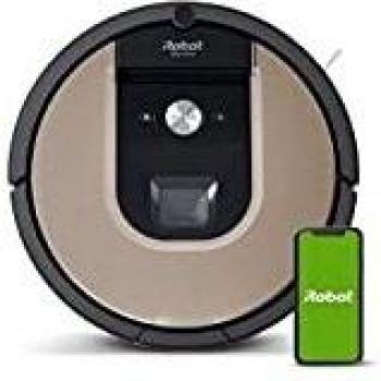 iRobot Robot Aspirador ROOMBA 974 - NAVEGACIÓN VSLAM con LOCALIZACIÓN Visual - Limpieza 3 Fases - 2 CEPILLOS DE Goma+Cepillo ESQ