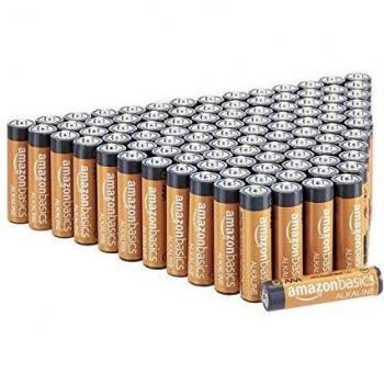 Amazon Basics AAA 1.5 Volt Performance Alkaline Batteries - Pack of 100