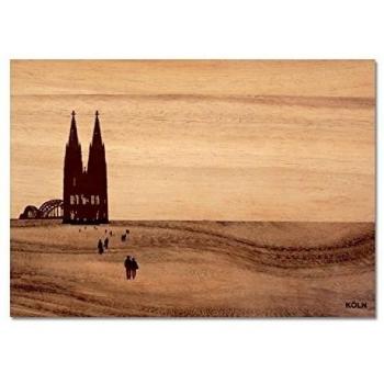 Pension für Produkte Schöne Aussicht - Tabla de cortar de madera de acacia con grabado láser, diseño City Tabla Colonia, 23 x 34 x 1,5 cm