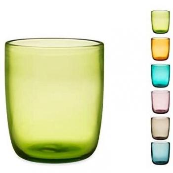 H&H 9966700 - Vaso Saturno, cristal, multicolor, 35 cl