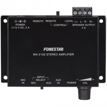 Fonestar WA-2150 Amplificador Estéreo Clase D Empotrar 2x15W Hi-Fi Compacto con Entrada de Micro y Línea Auxiliar