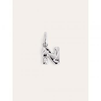 Charm Singularu Letter Organic Plata Letra N
