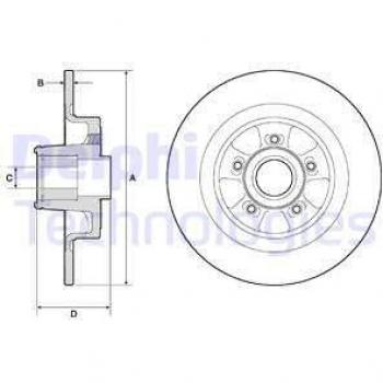 Disco de freno DELPHI BG9133RS, tipo: disco de freno, características: diseño optimizado para un rendimiento superior, fabricado con materiales de alta calidad para mayor durabilidad, resistencia al desgaste y a la corrosión