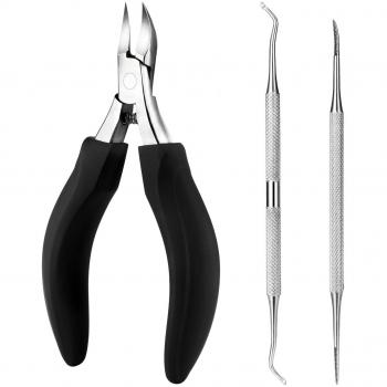 LiSmile Alicates Cortaúñas Profesional, Pinzas para Uñas Gruesas y Duras, Paroniquia, Onicomicosis, Hongos en las Uñas, Pedicura y Herramientas de Manicura, Preciso y Seguro