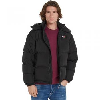 Tommy Jeans Alaska Puffer Jacket with Hood - Black - Men's XXL