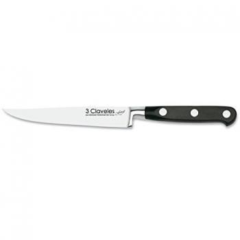 3 Claveles Forgé Cuchillo chuletero Forjado, Acero Inoxidable, 12 cm
