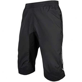 Endura Hummvee - Pantalón corto impermeable para hombre, pantalones cortos de ciclismo, M, Negro