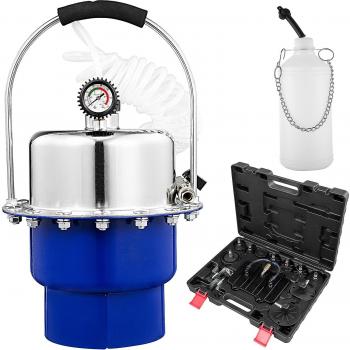 Vevor Purgador de presión de aire neumático Kit de sistema de válvula de purga de freno y purga de embrague, 10-40 psi, Sangrador Líquido Frenos, capacidad 5 litros