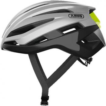 ABUS StormChaser - Casco de bicicleta ligero y cómodo para ciclismo deportivo profesional - Para hombre y mujer - Plata, talla M