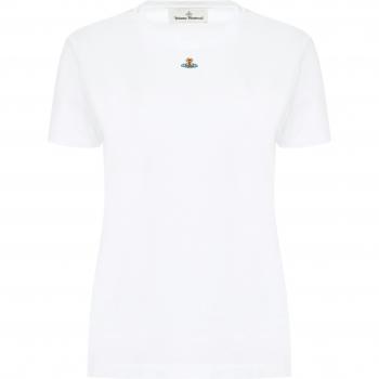 Vivienne Westwood Women's Cotton Crew-Neck T-Shirt in White | Size XS | 3G010017J001M Color A401
