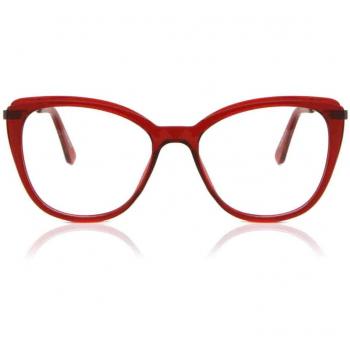Cat Eye Montura Completa Plástico Rojas Gafas Recetadas para Mujer - Gafas Anti-Azules - SmartBuy Collection