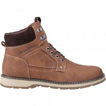 Jack & Jones Stratford Brown Lace-Up Shoes for Men, Size 12