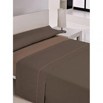 Juego de Sábanas Libela VEGAS Marrón Cama 180, incluye sábanas de microfibra, medidas de 260 x 260 cm para la sábana superior y dos fundas de almohada de 50 x