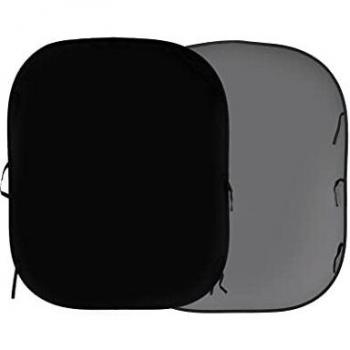 Collapsible Photography Background 1.5m x 1.8m Black/Mid Grey