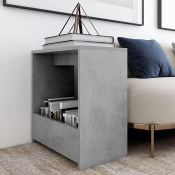 Mesa auxiliar de aglomerado gris hormigón 50x26x50 cm, Mesa auxiliar de madera contrachapada 50x26x50 cm blanco, negro, gris y más, mesa de sofá, mesa de entrada para salón