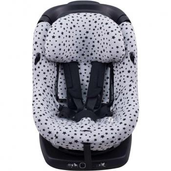 Funda para Silla de Coche Bebé Confort Axissfix - Algodón Antialérgico y Termo Regulador Jyoko Black Star