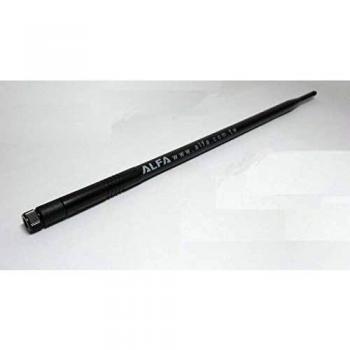Antena Alfa WiFi 2,4 GHz 9dBi conector RP-SMA, Negra