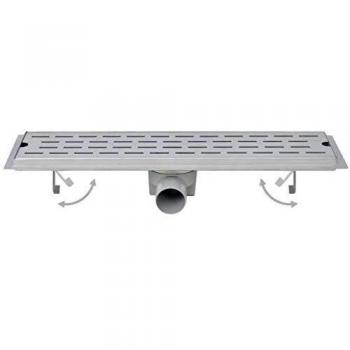vidaXL 2x Desagües Lineal Ducha Curvas Acero Inoxidable 730x140mm Cuarto Baño