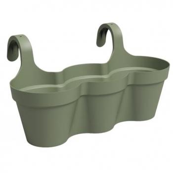 Maceta Artevasi Capri Triple Verde Ceniza 54 x 30,5 x 28 cm de Polipropileno
