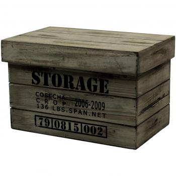 BUAR ARTESANOS Caja Storage Gris con Tapa