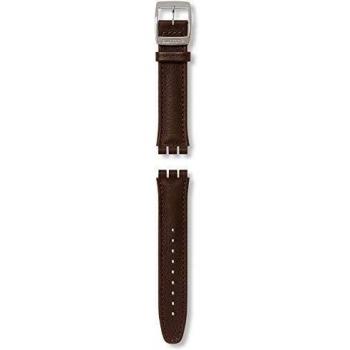 Correa Piel marrón Oscuro para Relojes Swatch Irony Chrono AYCS400 19mm