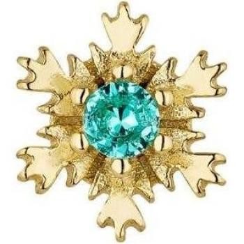 Piercing Earcandy Copo de Nieve en Plata y baño de oro 18k