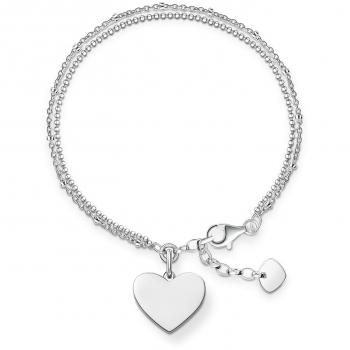 Thomas Sabo Women-Bracelet Love Bridge 925 Sterling Silver Length from 16 to 19.5 cm LBA0102-001-12-L19,5v