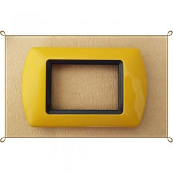 Placa Amarilla de ABS Compatible con Serie Living International - 7 Foros