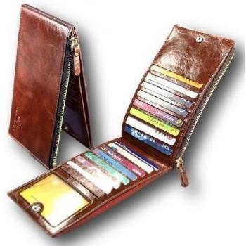 Ducomi® Elegante Cartera Rockefeller - Billetera Unisex con Cremallera. Medida: 20 x 13 x 3 cm