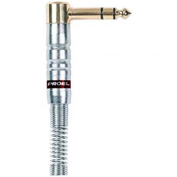 Conector Jack Estéreo Acodado 6,3mm Proel S242S