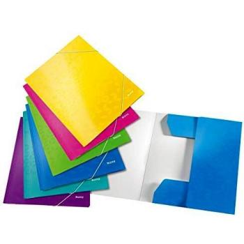 Carpeta Esquinero LEITZ WOW A4, Cartón 250g/m², Colores Surtidos, Pack de 6