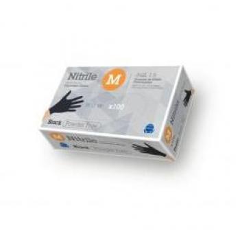 Guantes de Nitrilo Rubberex Negros Talla L 3,7 G Sin Látex