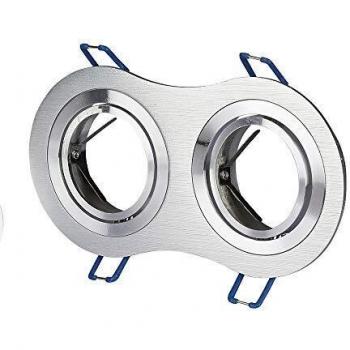 Aro empotrable GU10 doble de aluminio VT-783RD - V-Tac