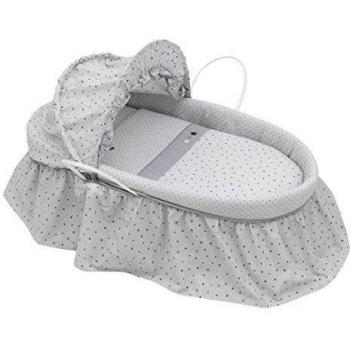 Cambrass Stela - Capazo palma con capucha, 47 x 84 cm, color gris