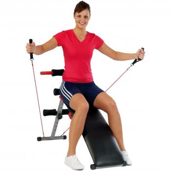 Christopeit BG 2 - Banco de Abdominales, Color Negro, Plateado y Rojo