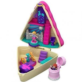 Mattel Torta Della Festa Polly Pocket-Cofre Tarta de Cumple, muñeca con Accesorios, Juguete +4 años, Multicolor GFM49