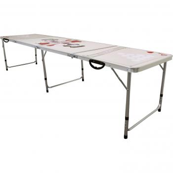 Mesa de Beer Pong Plegable 2,4m - Superficie MDF e Estructura de Aluminio para Interior y Exterior